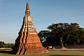 Ayutthaya, Thailand. Wat Chaiwatthanaram, the chedi  at the N-E corner of the temple precint facing the river.